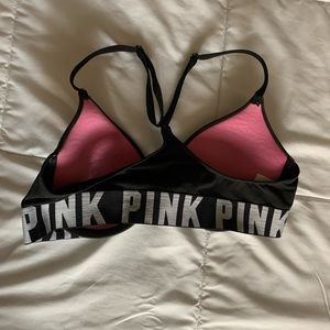 Pink sports bra
